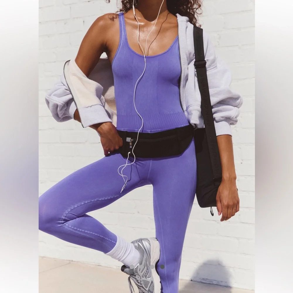 Free People movement good karma onesie Women's Purple Jumpsuit - Picture 3 of 3